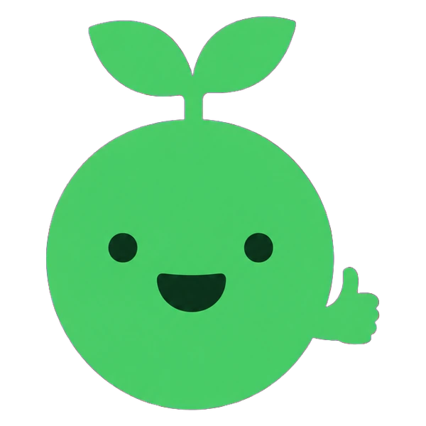 Pea, the Picky mascot, giving a thumbs up